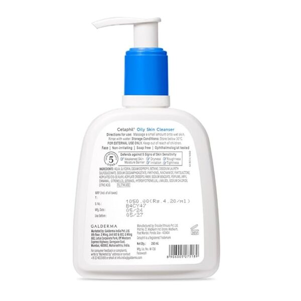 Cetaphil Oily Skin, Face Wash 250ml - Image 2