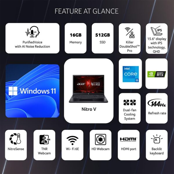 Acer Nitro V 15 Gaming Laptop UN.QN8SI.001 - Image 4