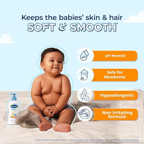 Cetaphil Baby Wash & Shampoo 400ml - Image 2