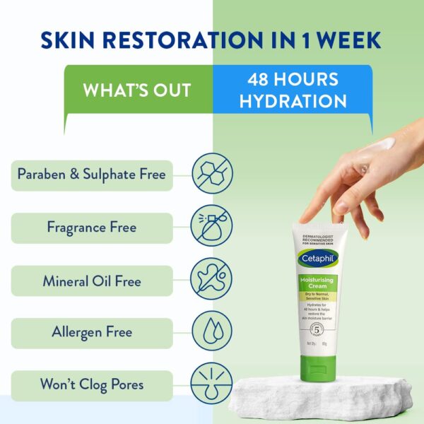 Cetaphil Moisturising Cream for Face, 80g - Image 2