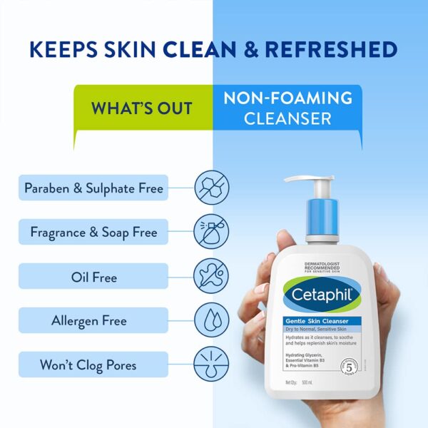Cetaphil Gentle Skin Cleanser - 500ml - Image 2