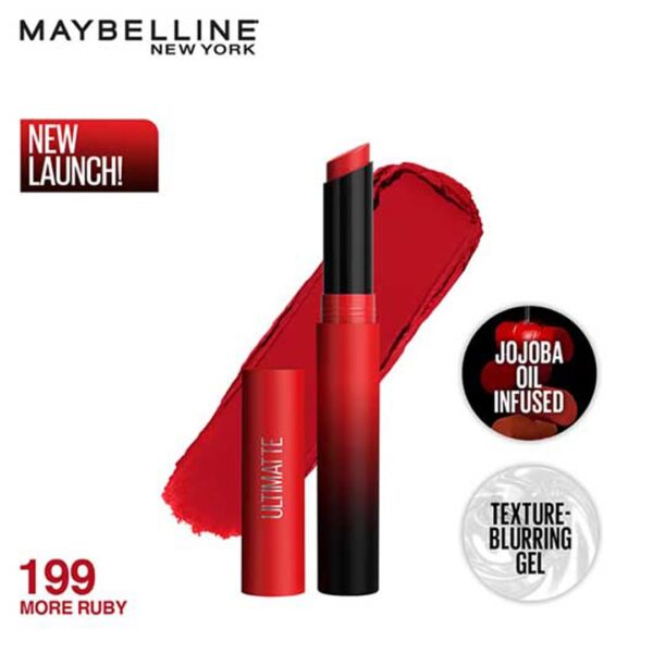 Maybelline Ultimattes Lipstick, 199More Ruby - Image 2
