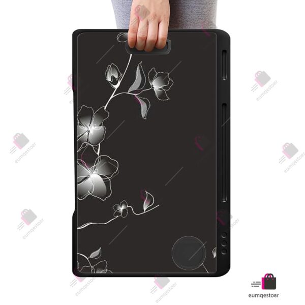 TORT Multipurpose Folding Table: Office, Home, Study, or School (Black Flower Coated) - Image 4