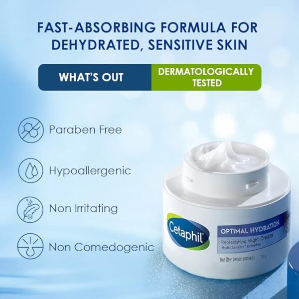 Cetaphil Optimal Hydration Night Cream (50g) - Image 4