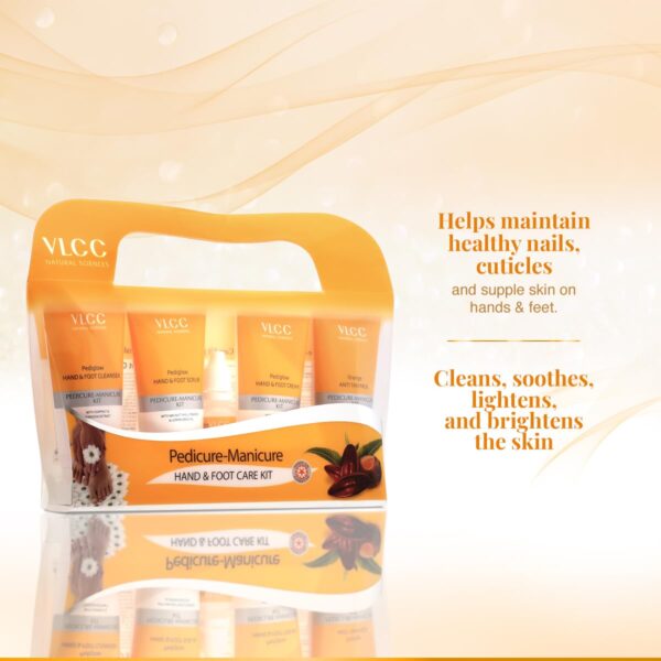 VLCC Pedicure-Manicure Kit | Removes Dirt, Dead Skin | Softens & Nourishes Hands & Feet | 150g + 60ml. - Image 2