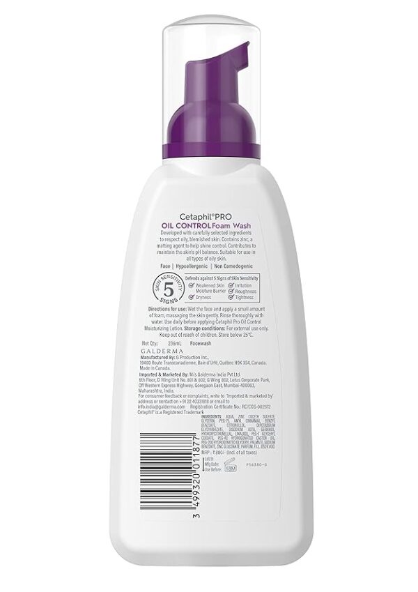 Cetaphil PRO Oil Control Face Wash 236ml - Image 2